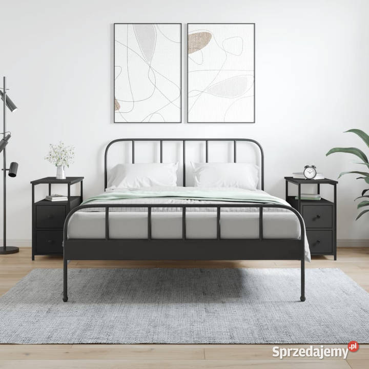 Szafki nocne 2 czarne 30x60x60 WM826064 Warszawa