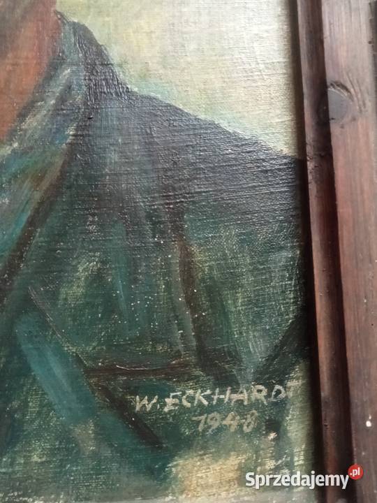 Wilhelm Eckhardt artysta ur1891 Obraz olej Antyki, Sztuka, Kolekcje Grójec