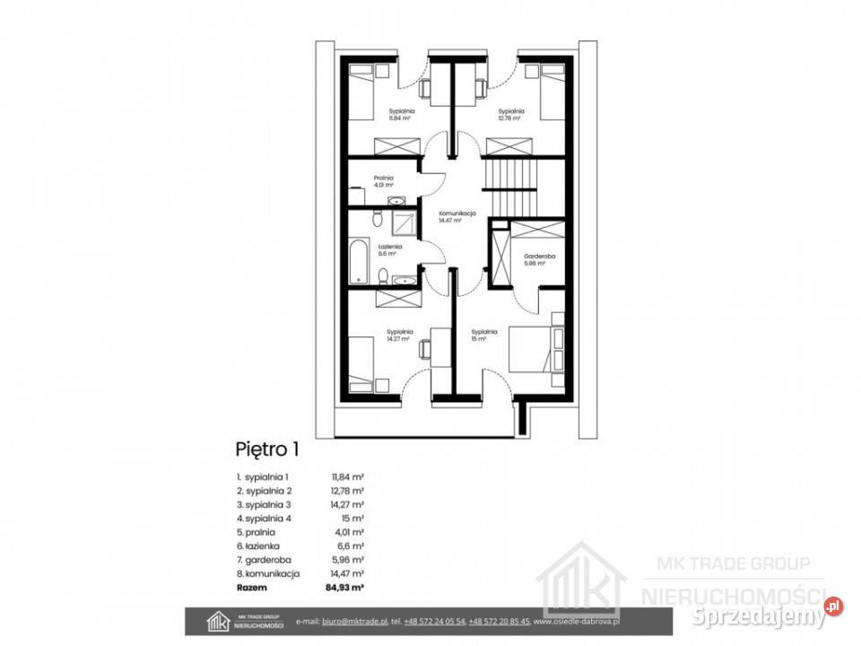 Dąbrowa dom 153m2 działka 68 ar deweloperski 153.52m2 sprzedam