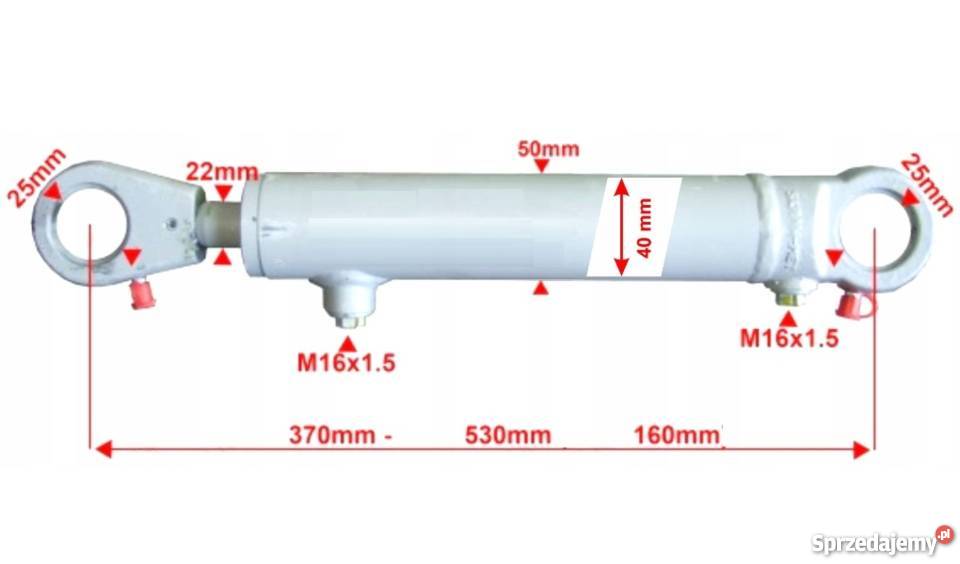 Siłownik Hydrauliczny 40x22 Skok 160 Mocowania Solec Kujawski