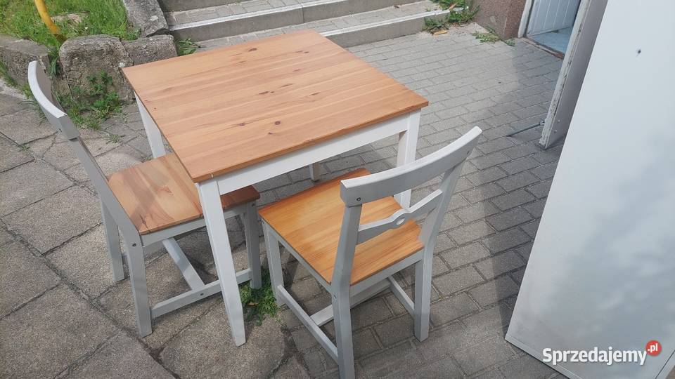Stół plus dwa krzesła Ikea 74cm Poznań sprzedam