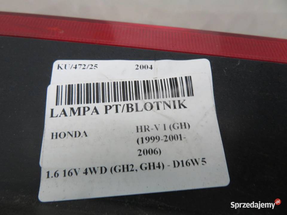 LAMPA PRAWA TYLNA HONDA HRV I GH osobowe Lampy tylne