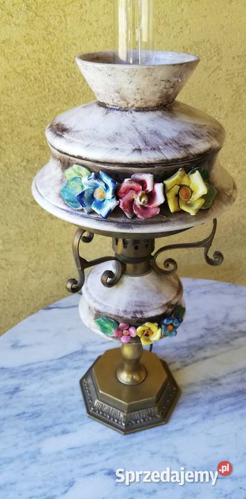 Lampka stołowa oryginalna naftowa ceramiczna mazowieckie Garwolin