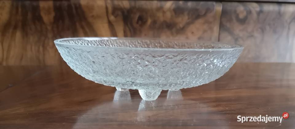 Unikatowa mała szklana patera z lat 6070 śląskie Katowice sprzedam