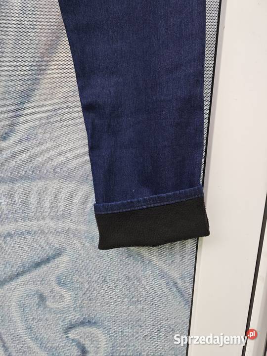 Spodnie męskie jeansy ocieplane nowe
