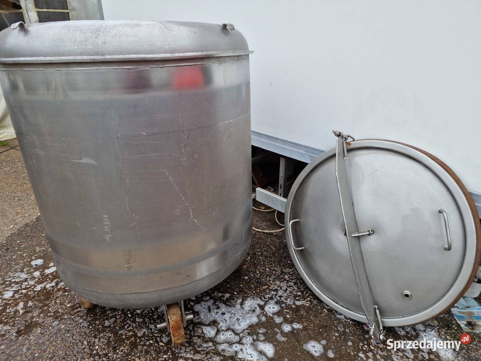 Nierdzewna beczka z pokrywą Myszków