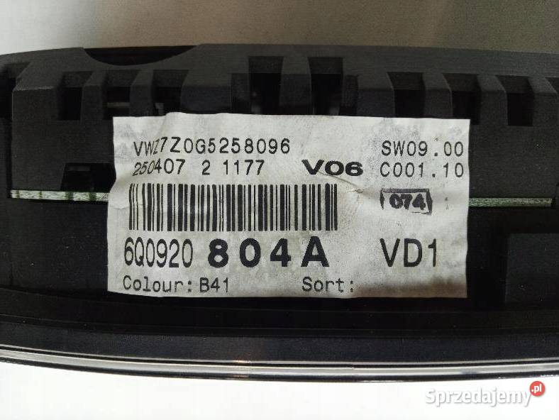 LICZNIK 6Q0920804A Volkswagen Polo IV 20022008
