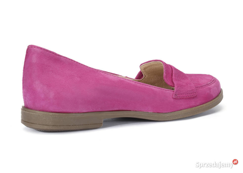 Zamszowe Mokasyny Różowe żeglarskie 36 41 Półbuty Kalwaria Zebrzydowska