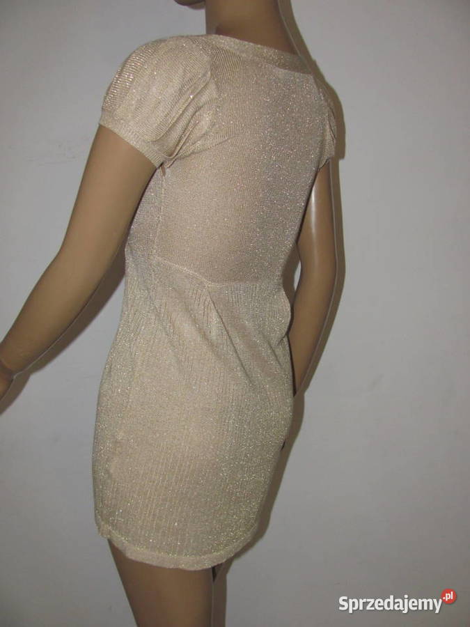 złota tunika INFLUENCE r10 dress gold żółty/złoty Moda i Styl