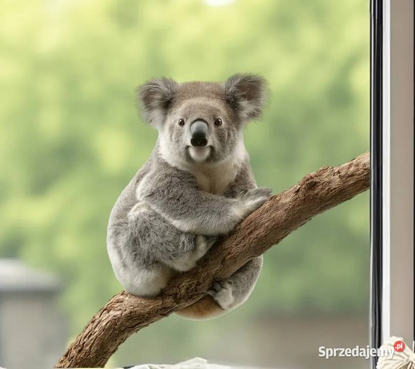 Naklejka folia na szybę z Misiem Ząbki