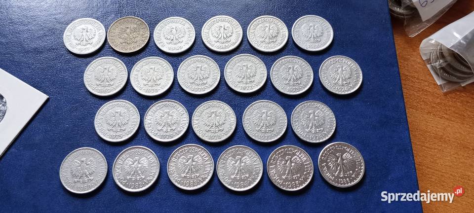 Stare monety 1 złoty Zestaw 23 monet PRL Polska Lesko