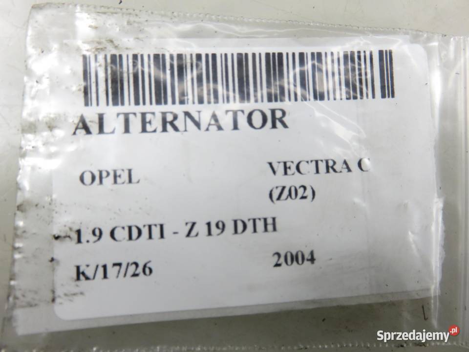 ALTERNATOR OPEL VECTRA C 19 CDTI