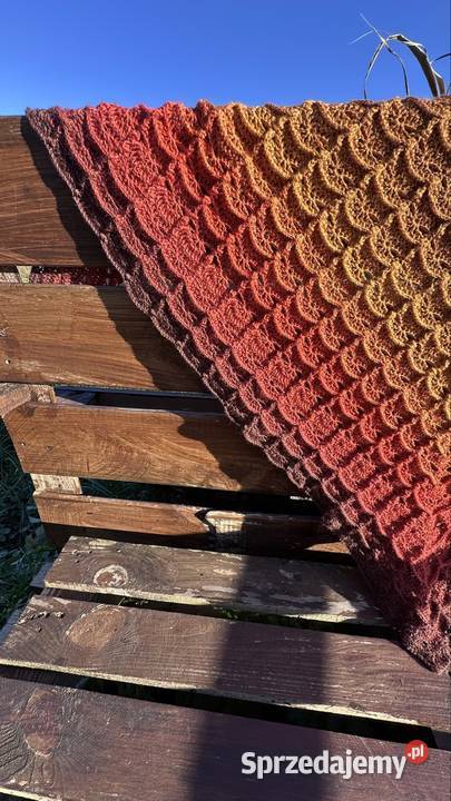 Ciepła chusta szydełkowa Moda i Styl małopolskie sprzedam