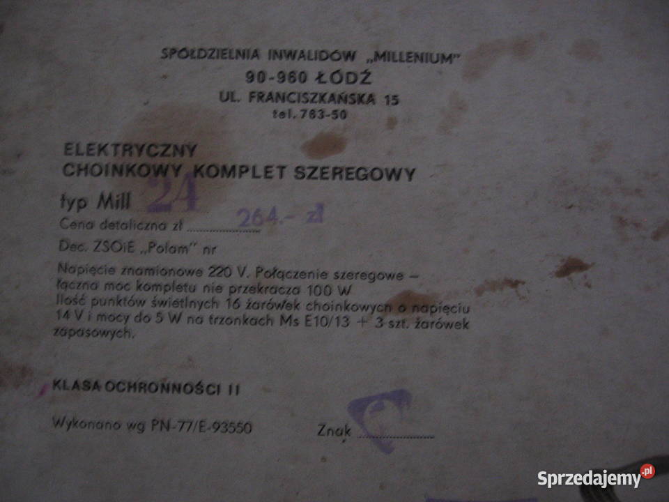 Lampki choinkowe tradycyjne żarówkowe stare PRL Warszawa sprzedam