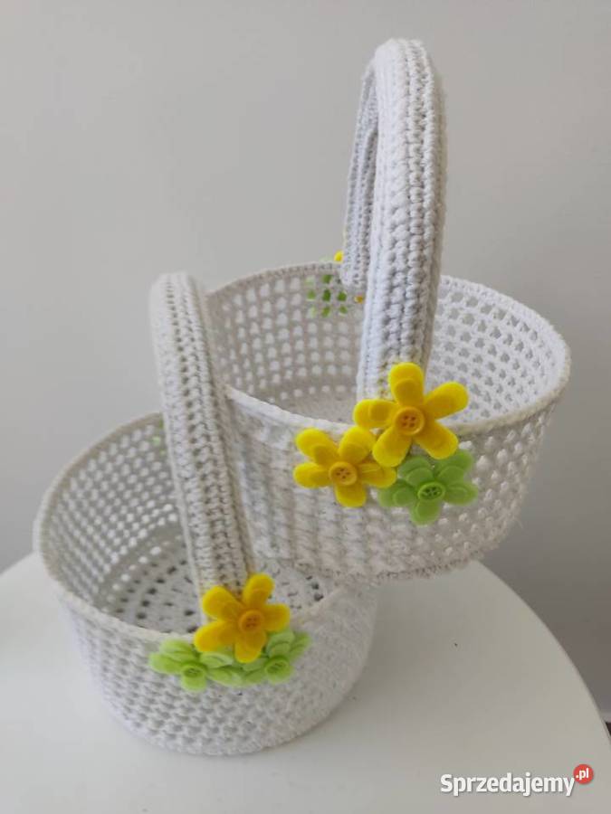 Koszyki WIELKANOCNE szydełkowe Dom i Ogród Straszęcin