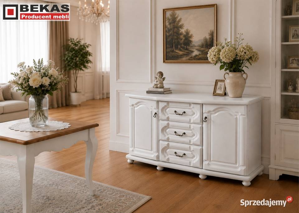 Stylowa Biała Prowansalska Komoda 120 Biały 50cm kujawsko-pomorskie Inowrocław