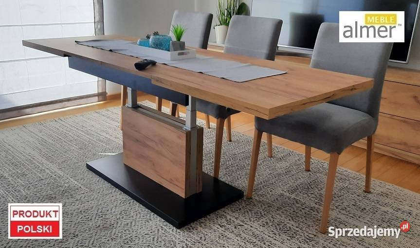 Ławostół L58 Orzech Ecco Czarny Rozkładany Ława pomorskie Sopot