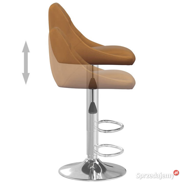 Stołek barowy brązowy obity aksamitem WM335292 Warszawa sprzedam