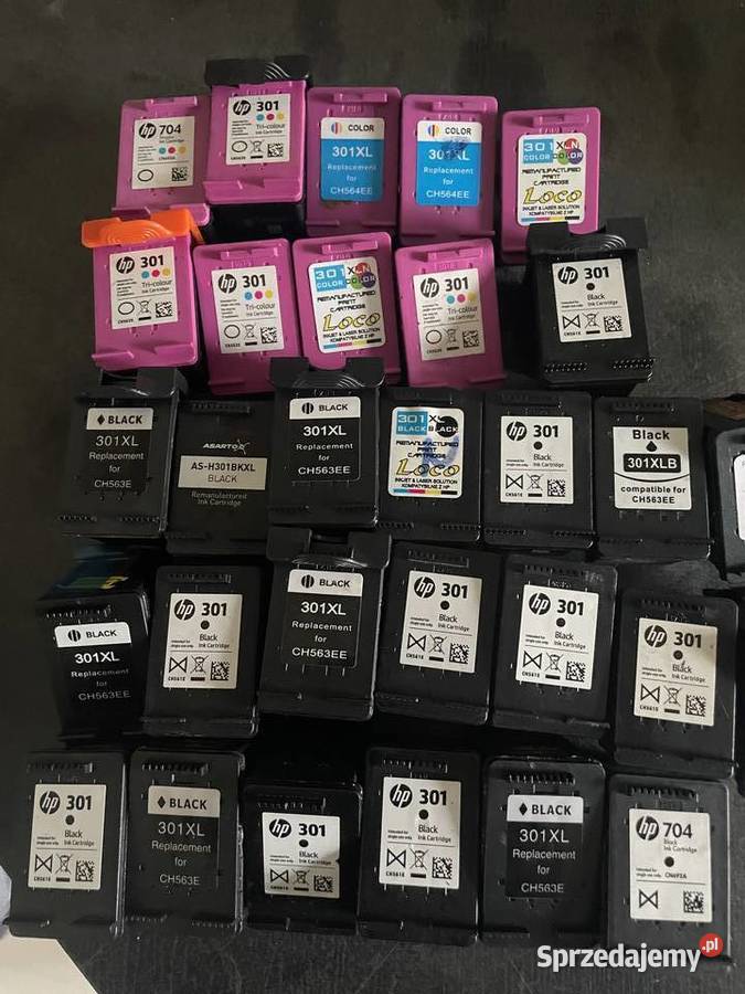 puste cardridge do HP 301 black czarny i kolor Legionowo