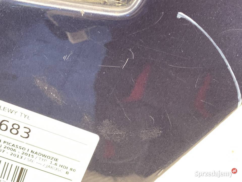 DRZWI LEWY TYŁ CITROEN C4 PICASSO I Minivan 0615