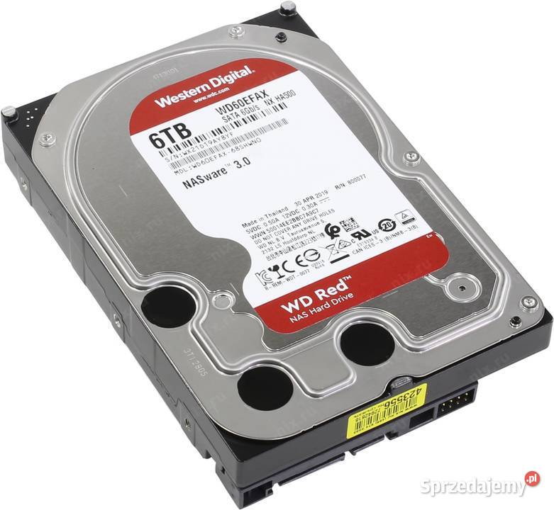 Nowy 35 dysk wewnętrzny WD Red WD60EFAX 6TB wewnętrzny Dyski mazowieckie Radom