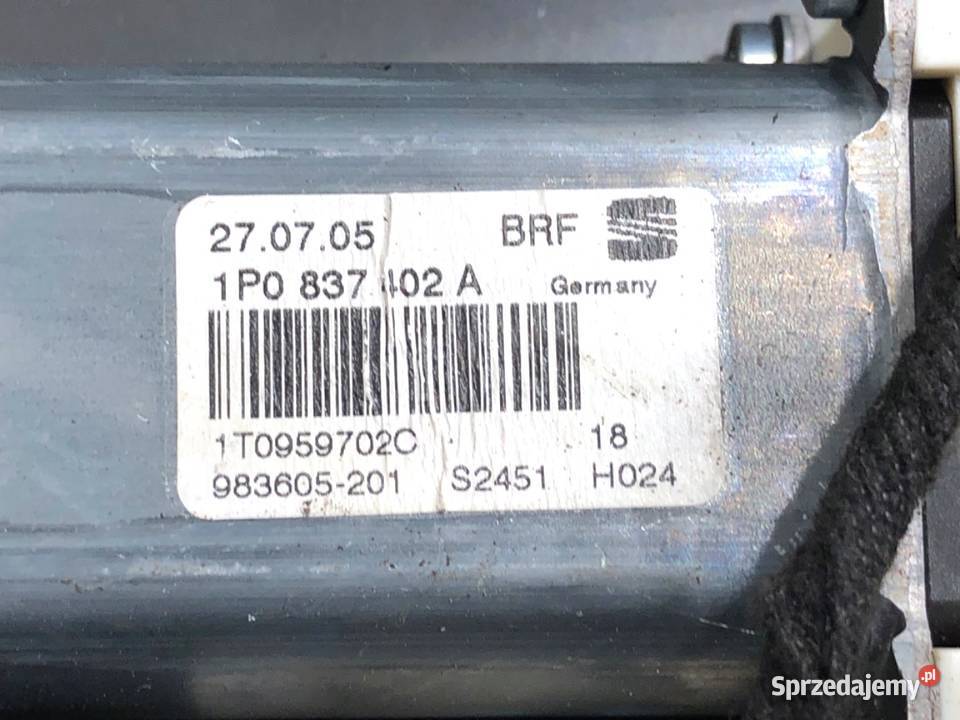 PODNOŚNIK SZYBY PRAWY PRZÓD SEAT LEON II