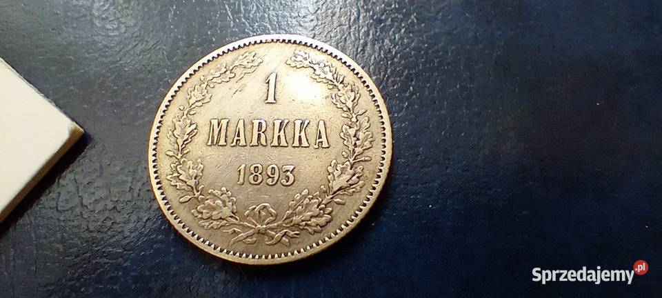 Stare monety 1 marka 1893 Finlandia srebro podkarpackie Lesko sprzedam