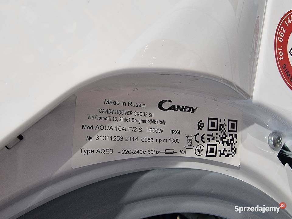 Pralka Mini Candy Aqua 104LE2S 4 1000obr nowa Wrocław