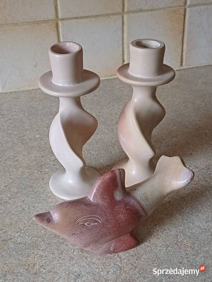 vintage figurkaświeczniki Porcelana i szkło Nowy Targ