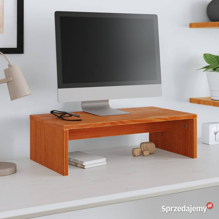 Podstawka na monitor woskowy brąz 50x27x15 lita Meble mazowieckie Warszawa sprzedam