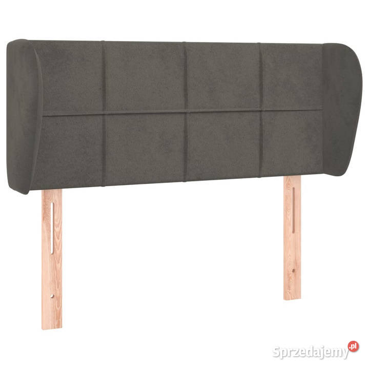 Zagłówek uszak ciemnoszary 93x23x7888 aksamitny Warszawa