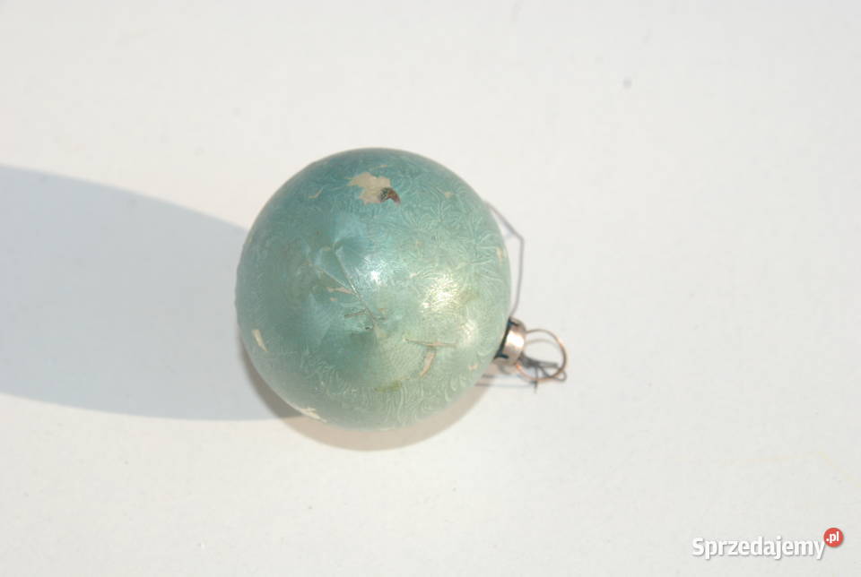 Stara bombka ozdoba choinkowa bańka zielona Cieszyn
