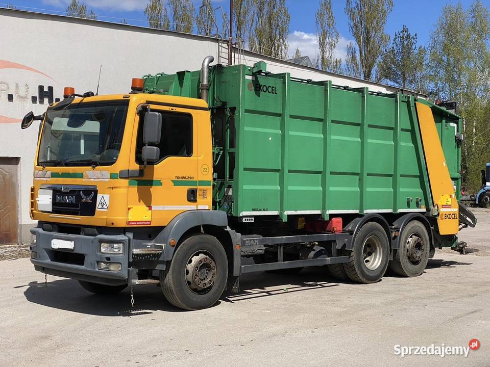 MAN TGM 26290 śmieciarka podwozie 6x2 Ekocel XLS Rok produkcji 2013 Śmieciarki Nowiny