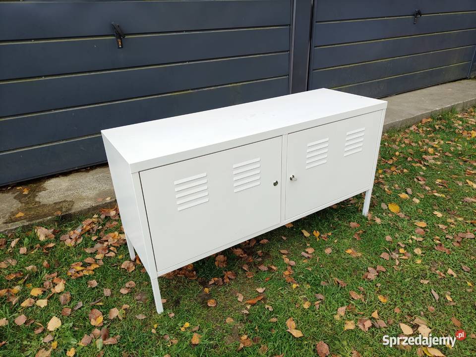 Biała metalowa szafka biurowa