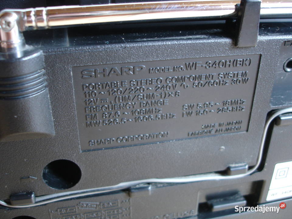 Radiomagnetofon SHARP WF340 Zielona Góra
