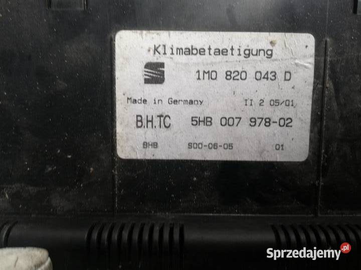 panel klimatyzacji seat leon 1toledo 2 warmińsko-mazurskie Giżycko