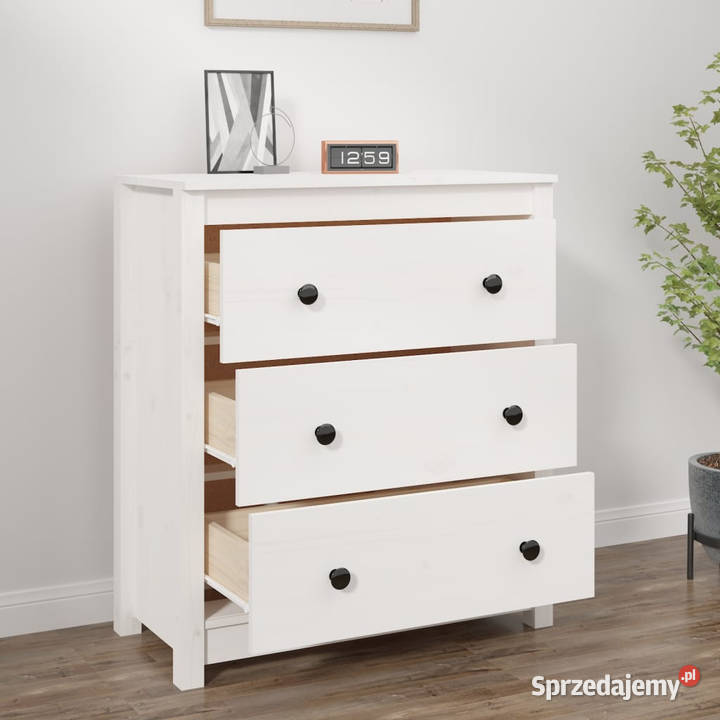 Szafka biała 70x35x80 lite drewno sosnowe Warszawa