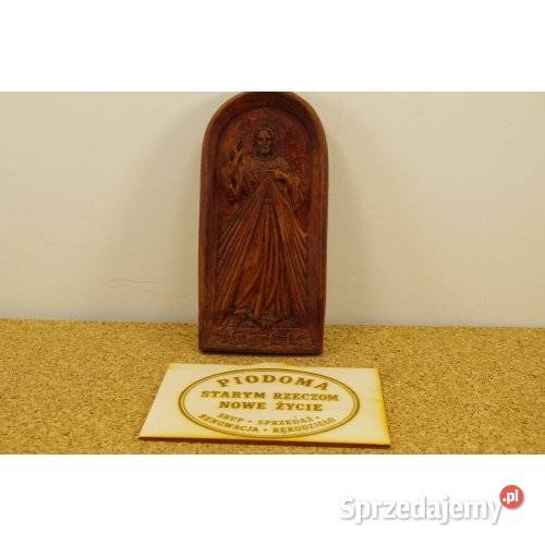 Relief gipsowy Jezus Miłosierny dekoracja