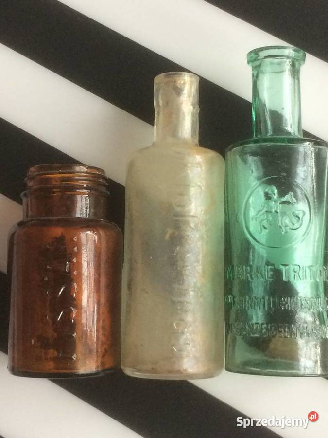 943 3 Niemieckie Buteleczki Apteczne Szczecin