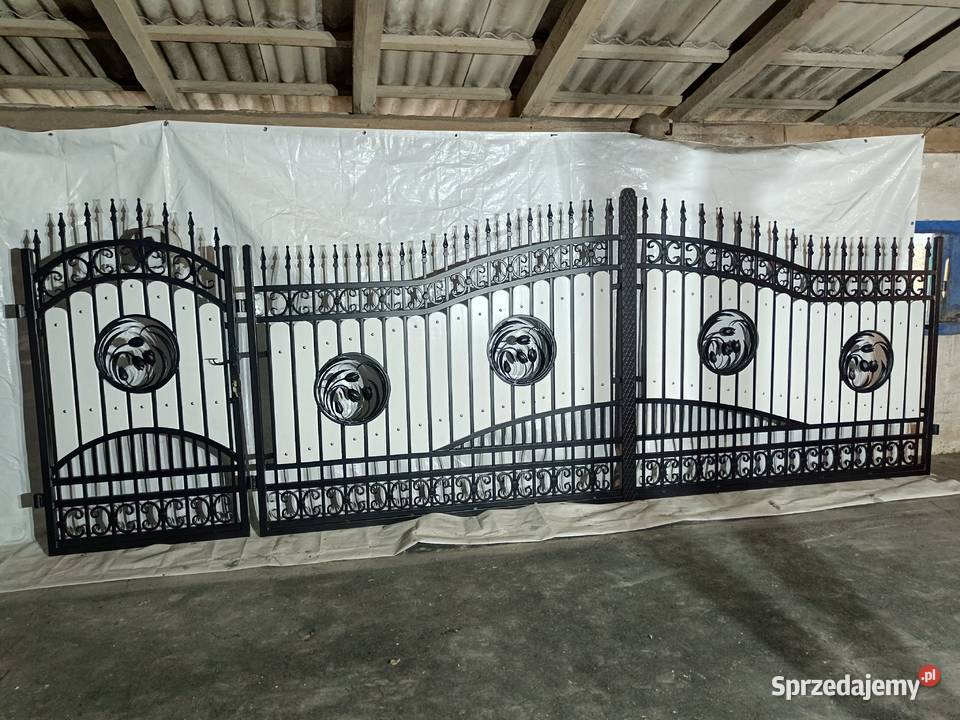 Brama Wjazdowa Dwuskrzydłowa Kuta Pręt Pełny