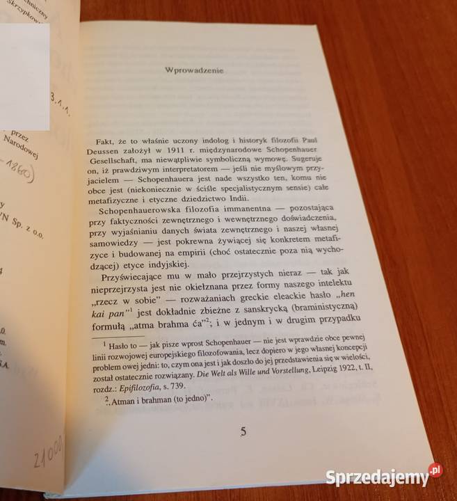 Artur Schopenhauer wobec filozofii Indii Józef