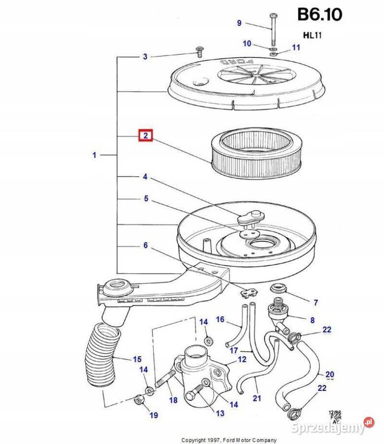 FILTR POWIETRZA FORD CORTINA 6672 ORYGINAŁ zASO Paliwa