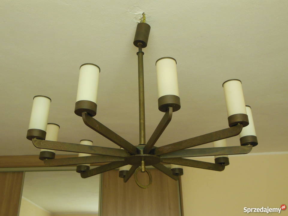 Żyrandol mosiężny Wrocław sprzedam