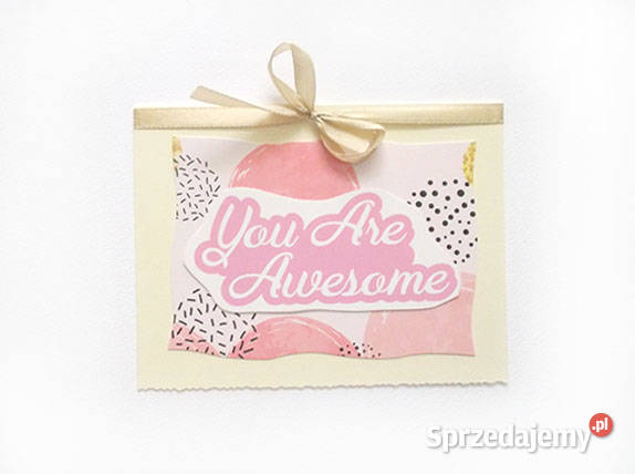 pudrowa kartka na urodziny Szczecin