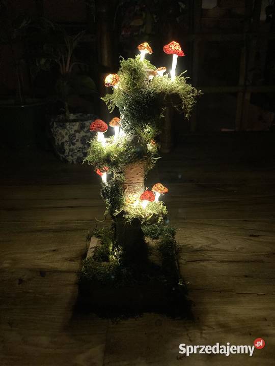 Dekoracyjna lampa leśna handmade małopolskie Kraków