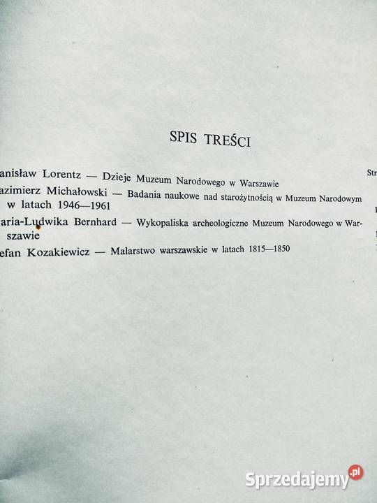 Muzeum narodowe w Warszawie książki używane Warszawa