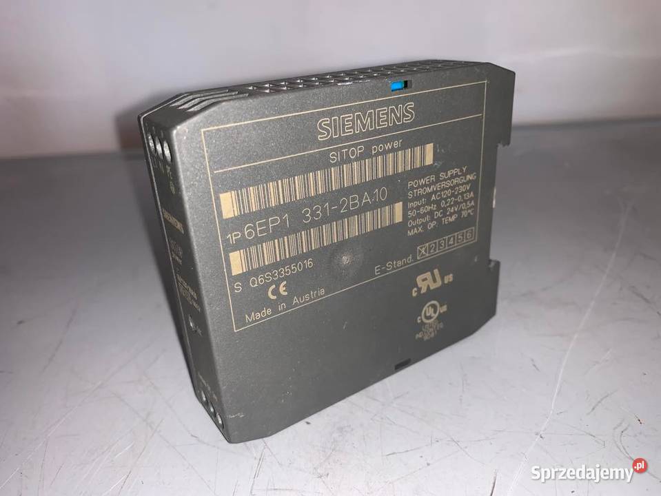 SIEMENS 6EP13312BA10 POWER SUPPLY 24V 05A Used mazowieckie Warszawa
