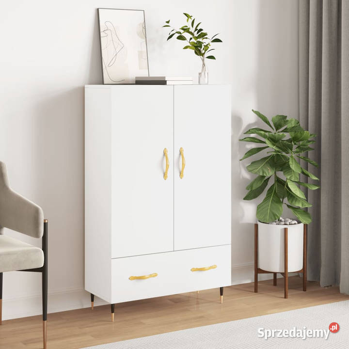 Wysoka szafka biała 695x31x115 materiał Warszawa