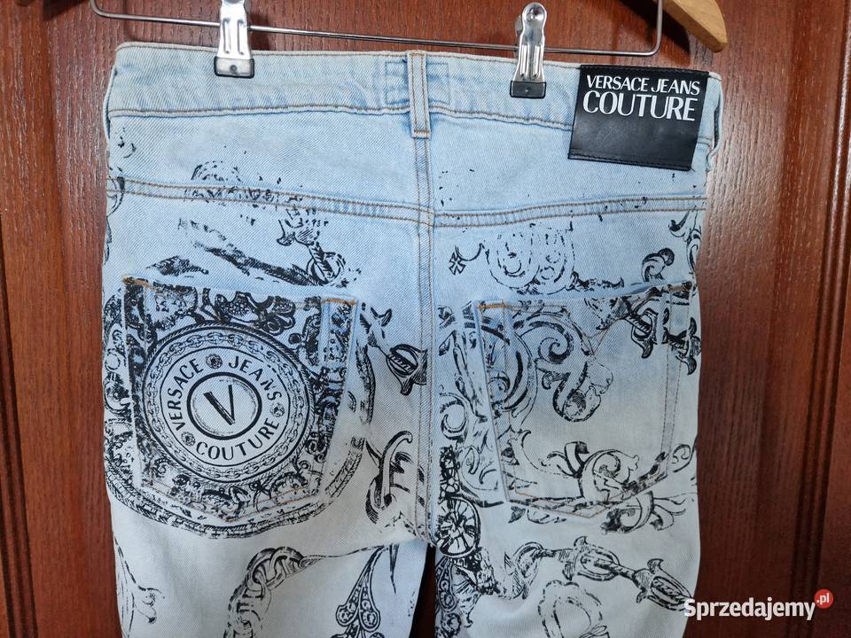 Nowe spodnie oryginalne dżinsy damskie Versace Bibice