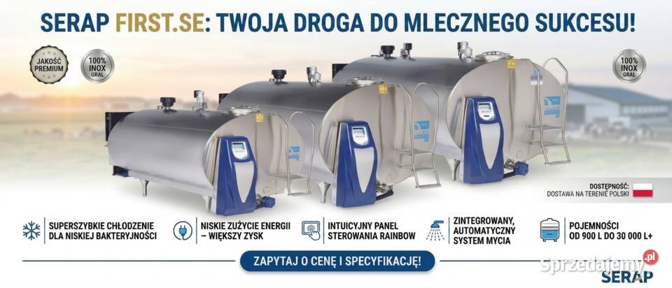 Schładzalnik do mleka SERAP FIRSTSE Zbiornik nieuszkodzony Piątnica Poduchowna sprzedam